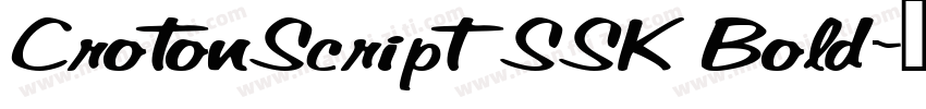 CrotonScriptSSK Bold字体转换